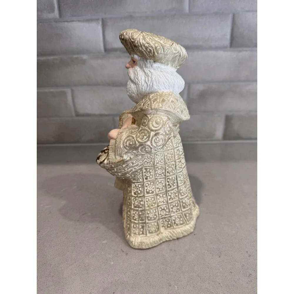 Vtg Hand-Painted Ceramic Father Christmas Ukrainian Old World Santa Figure 1999